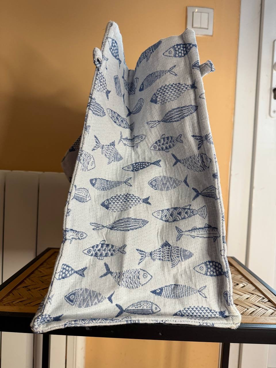 Sac Maïa XXL petit poisson bleu clair