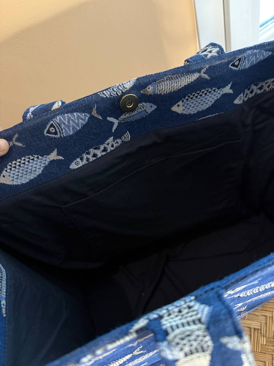 Sac Maïa XXL petit poisson bleu marine