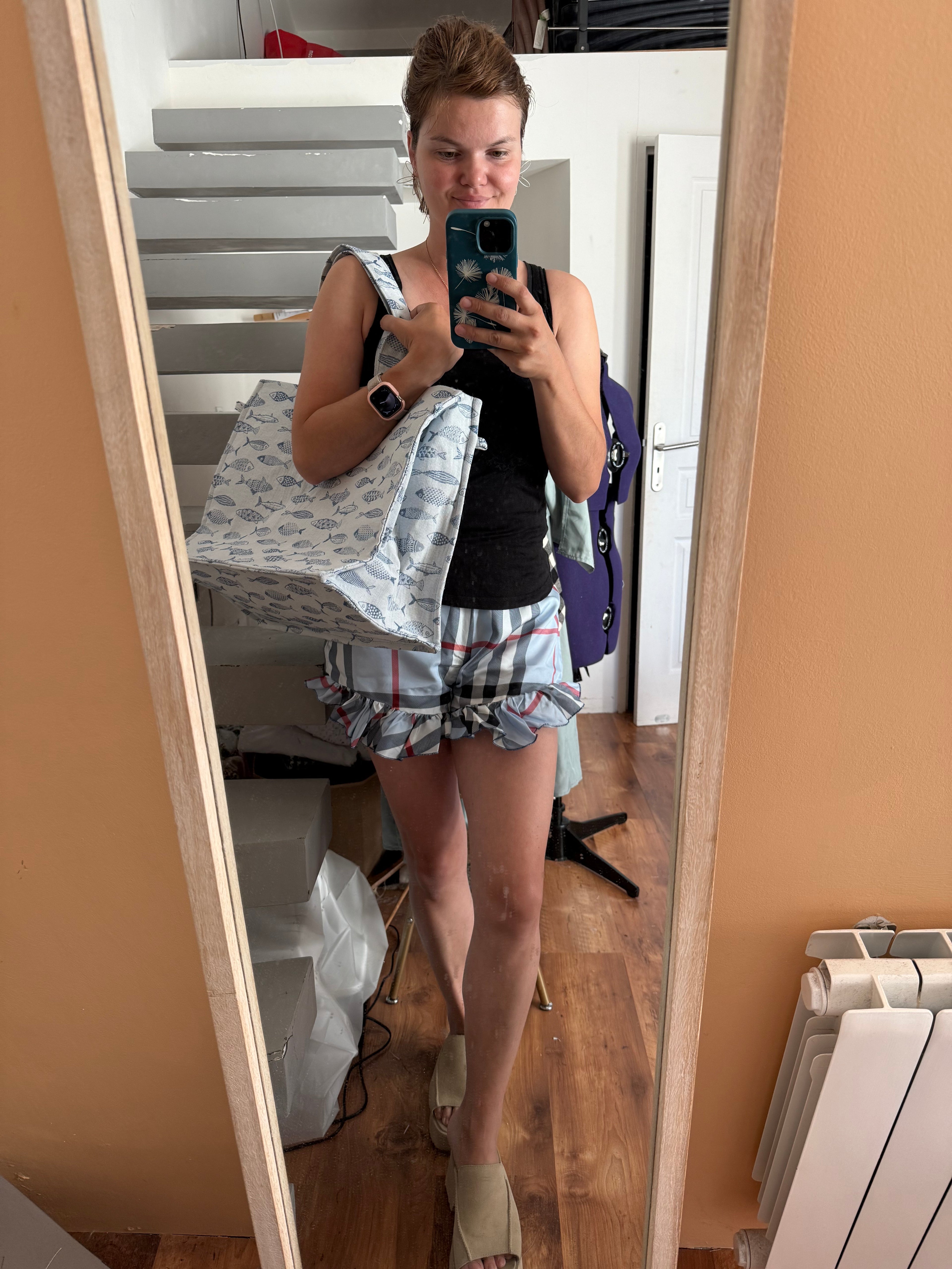 Sac Maïa XXL petit poisson bleu clair