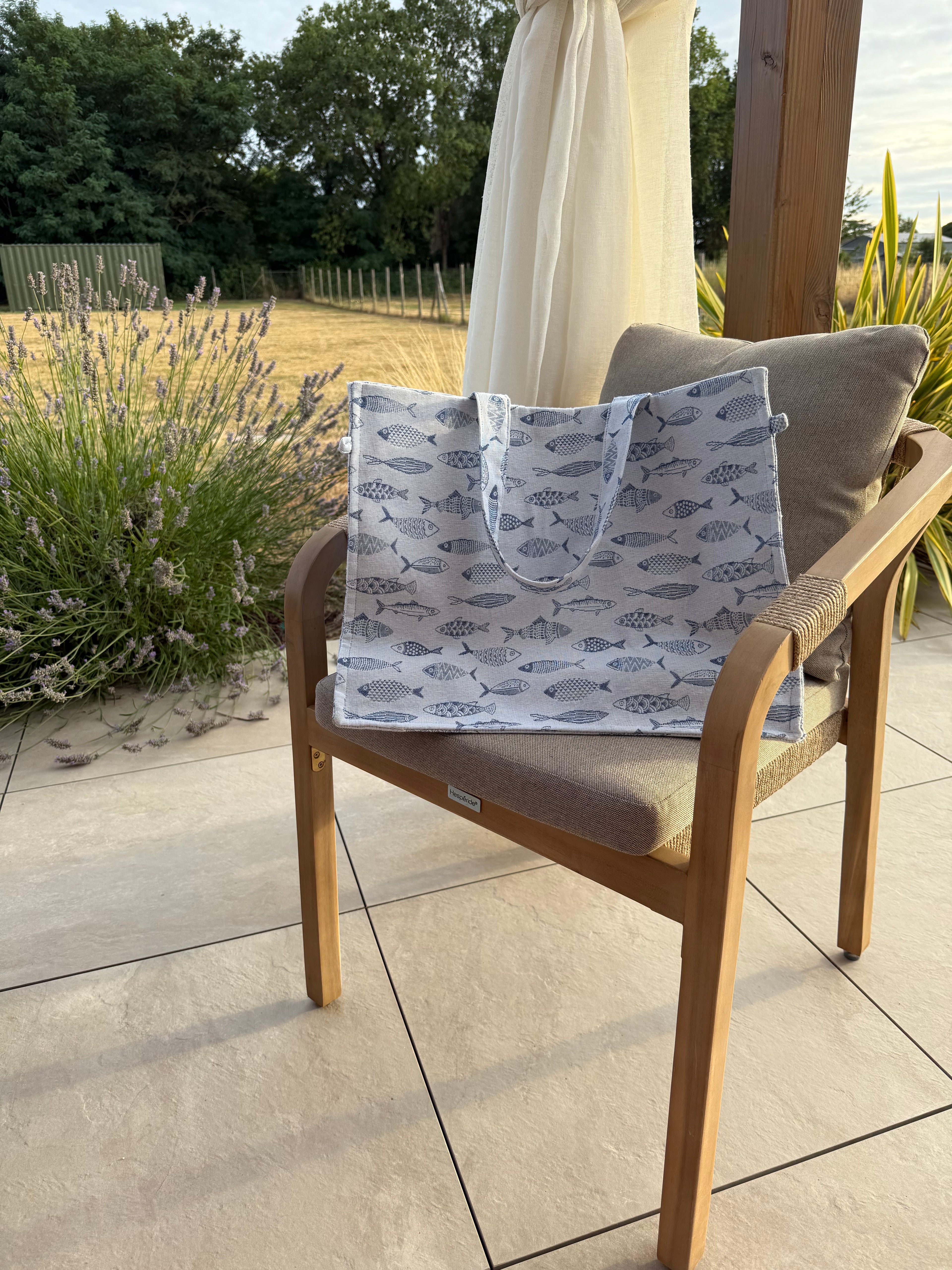Sac Maïa XXL petit poisson bleu clair