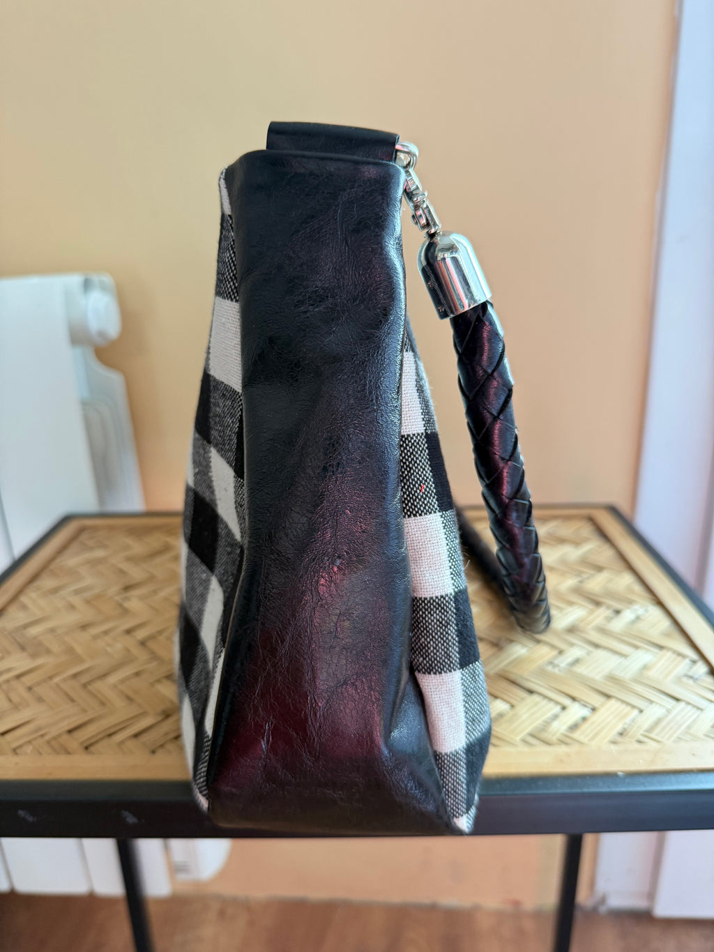 Sac Grand Maia en vichy noir