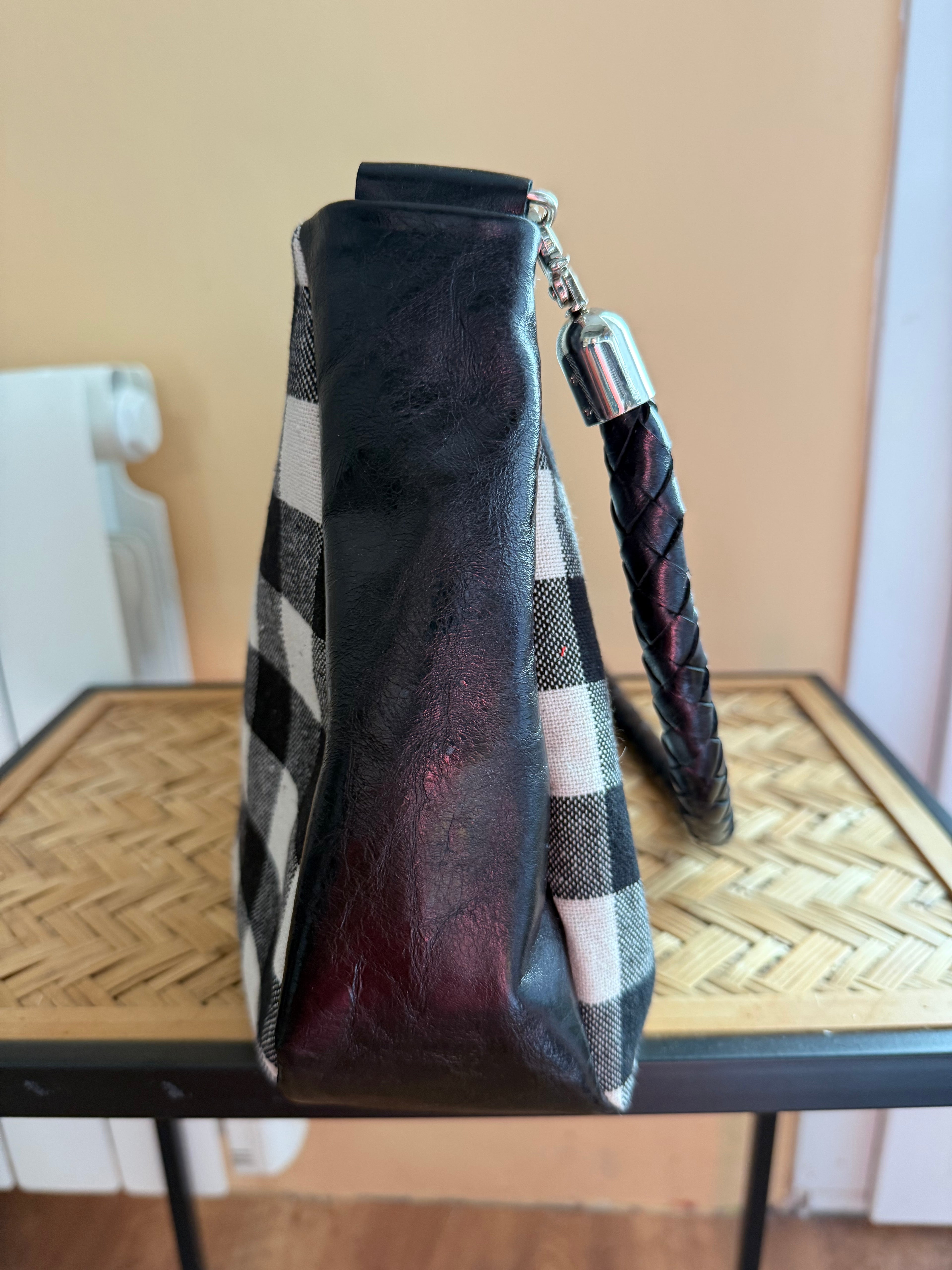 Sac Grand Maia en vichy noir