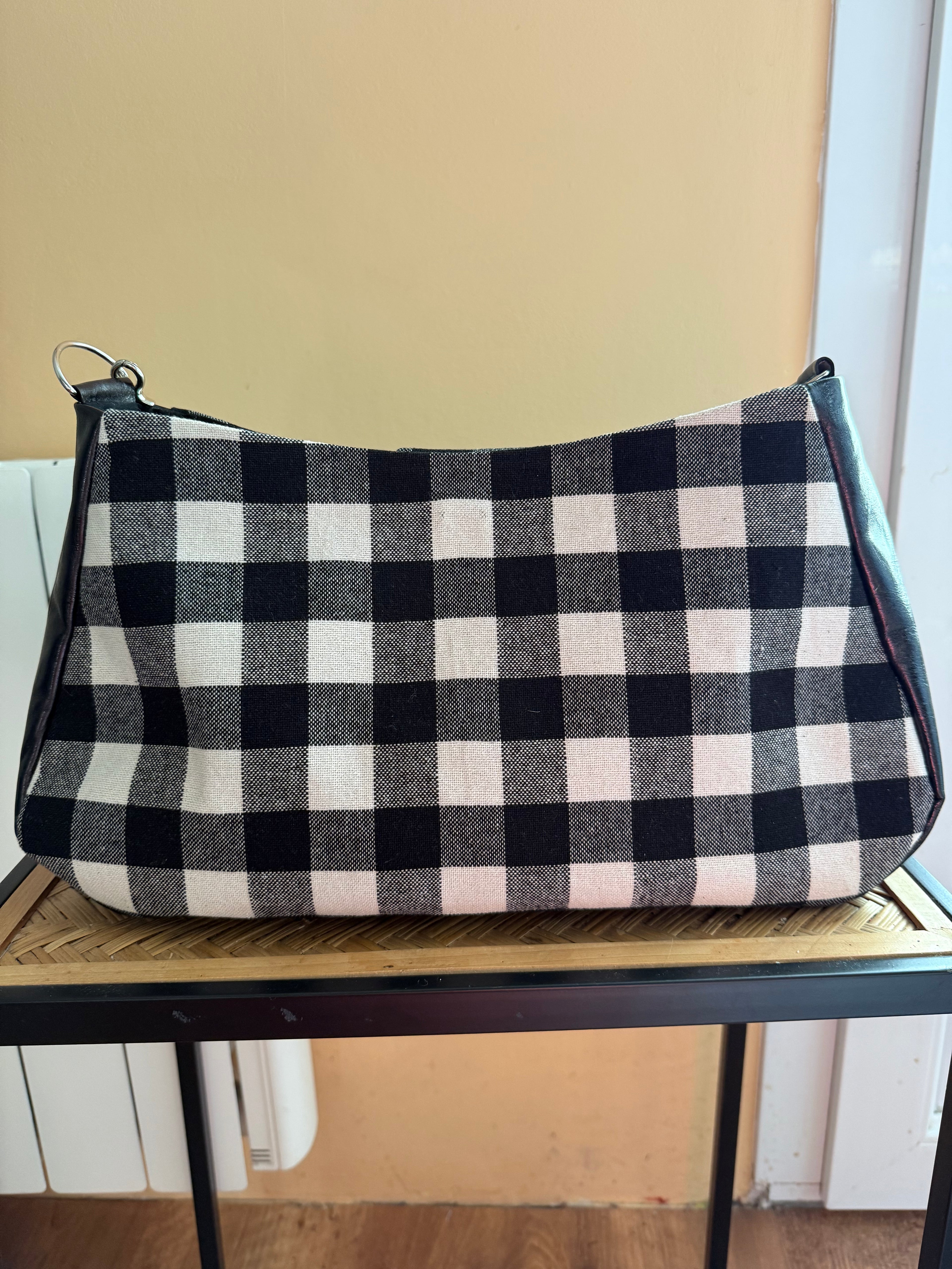 Sac Grand Maia en vichy noir