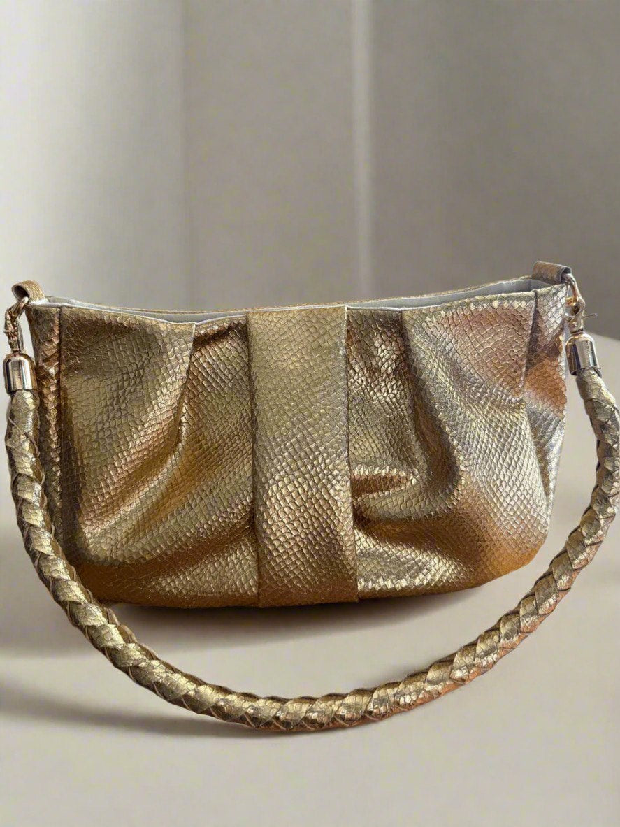 Sac Petite Maïa en cuir doré