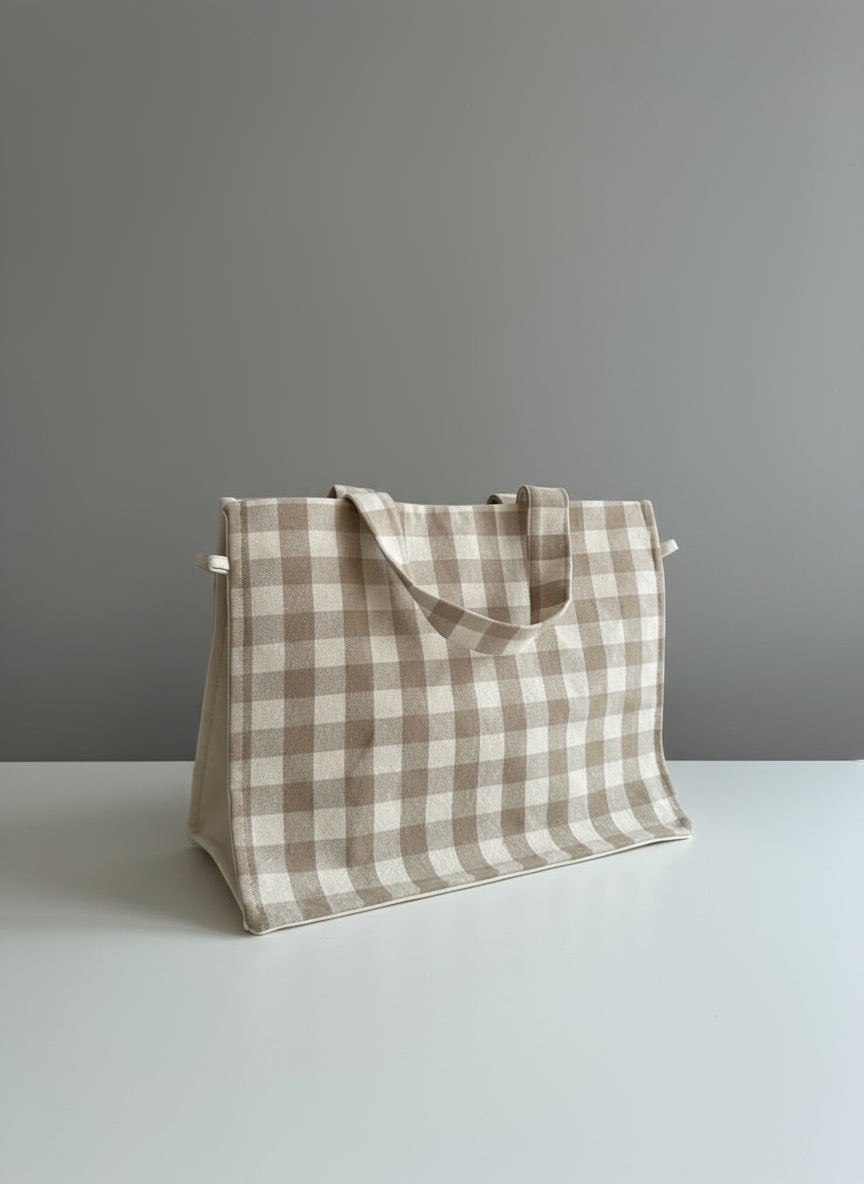 Sac cabas en tissu vichy