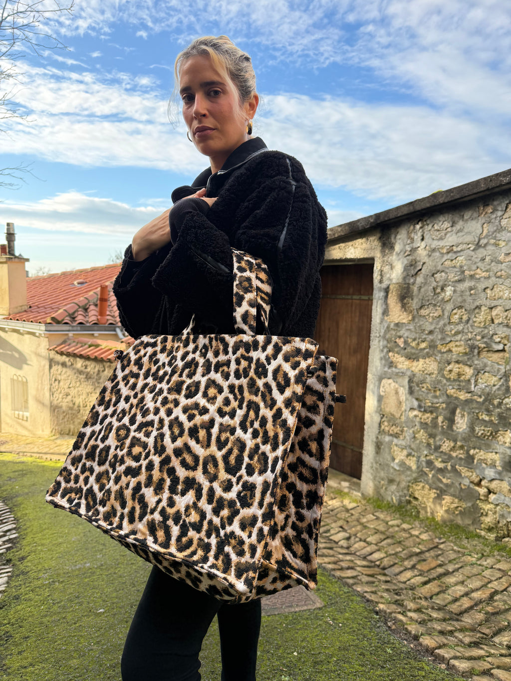 Sac grand cabas XXL léopard 🐆