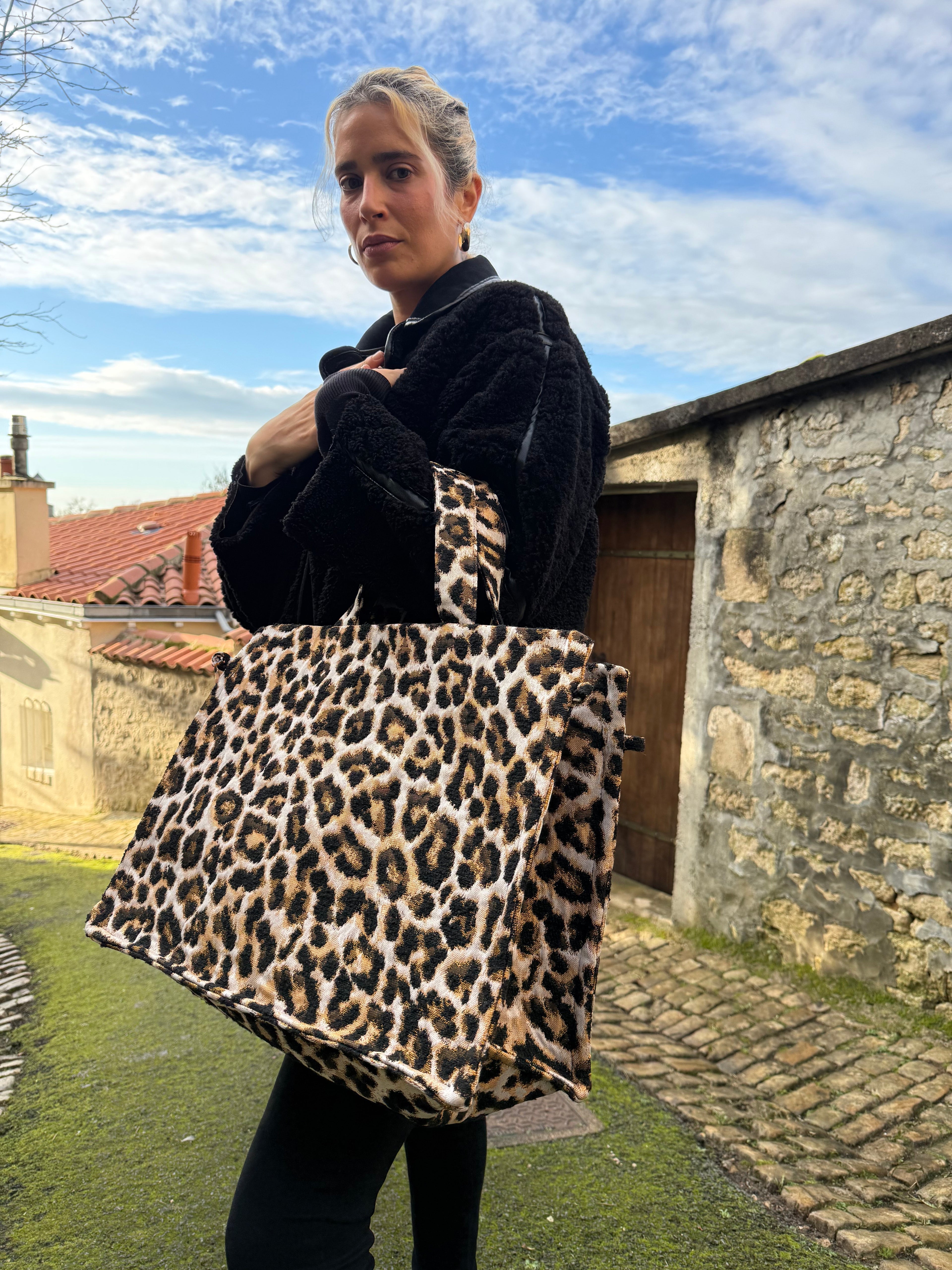 Sac grand cabas XXL léopard 🐆 -30%