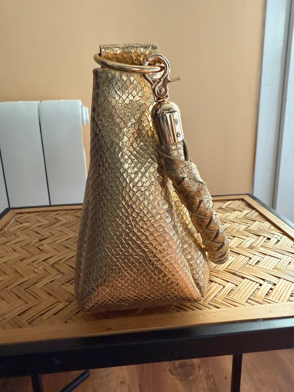 Sac Petite Maïa en cuir doré