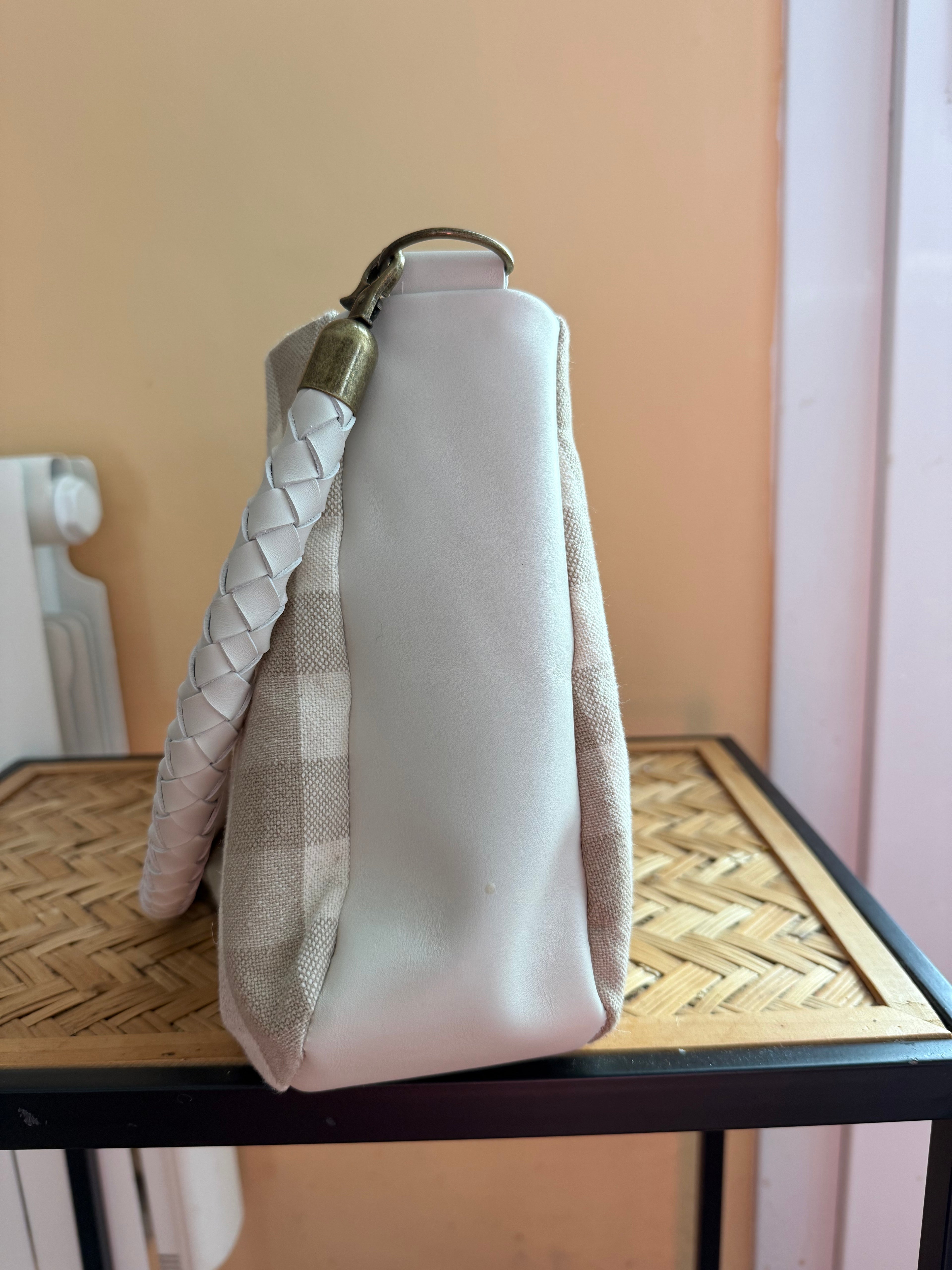 Sac Grande Maïa en vichy beige